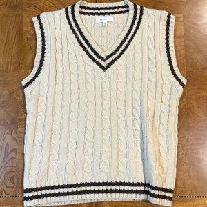 Womens ivory beige sweater vest